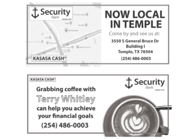 Security Bank Temple Daily Telegram Ads