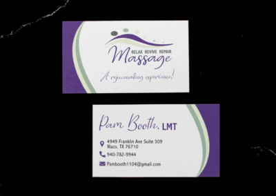 Relax Revive Repair Massage Business Cards