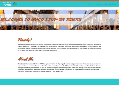 Waco Step-On Tours Website Update