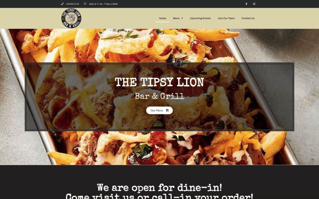 Tipsy Lion Website